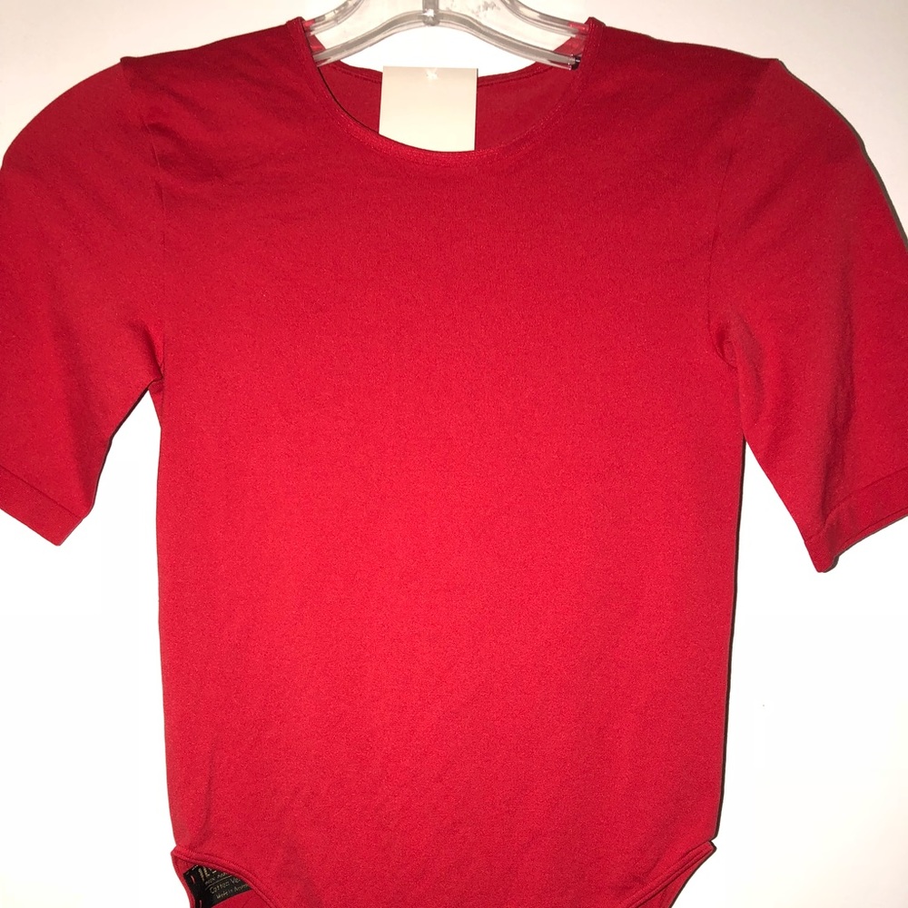 Wolford - Short Sleeve Red Bodysuit